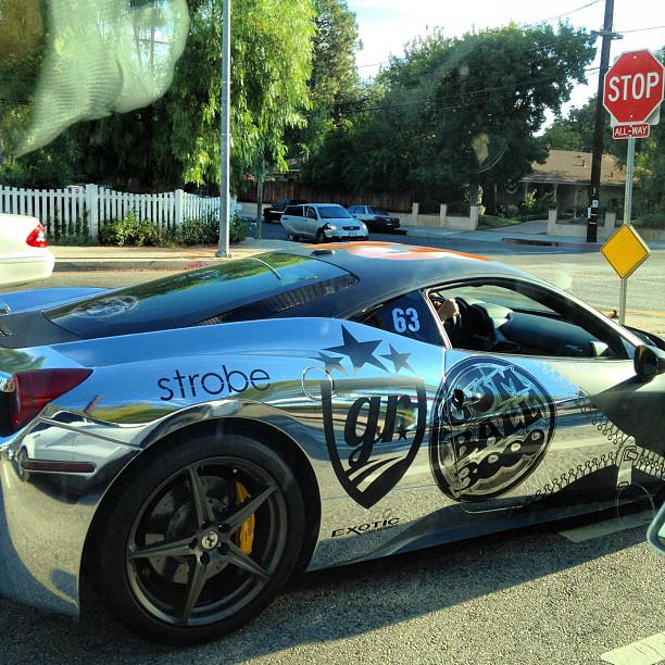 A picture of chrome car which was posted by Ralph Tresvant on his Instagram.